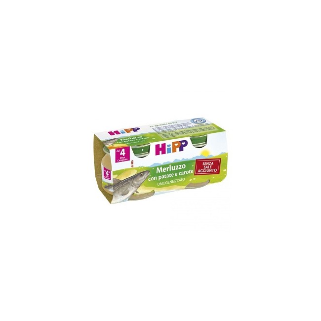 HIPP OMOGENEIZZATO MERLUZZO CAROTE PATATE 2X80 G