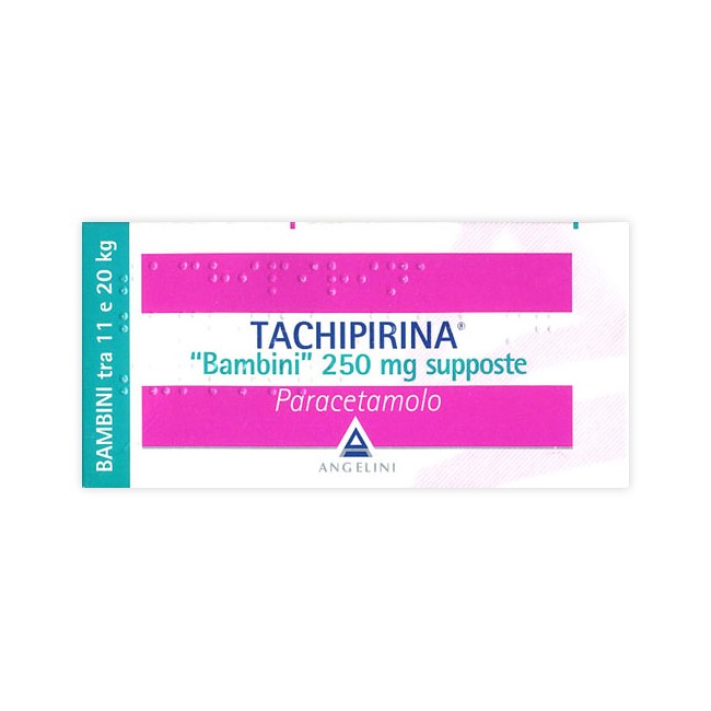 Angelini Tachipirina Bambini 250mg Supposte Per Febbre e Dolore 10 Supposte