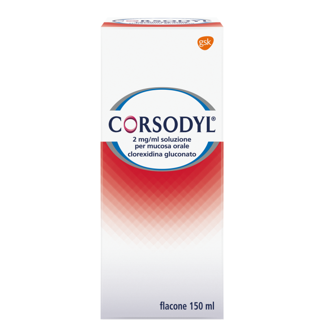 Gsk Corsodyl Soluzione Orale 200mg/100ml Disinfettante Del Cavo Orale Flacone 150ml