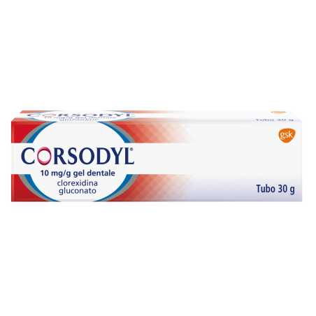 Gsk Corsodyl 1g/100g Gel Dentale Azione Disinfettante Del Cavo Orale Tubetto 30g