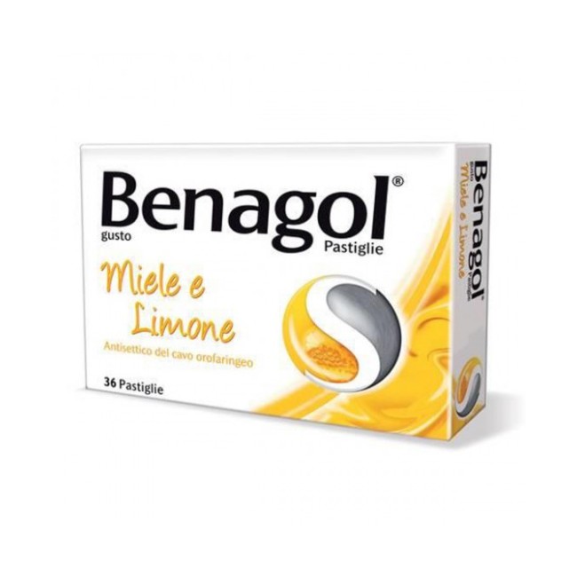 Benagol Antisettico Cavo Orale Gusto Miele Limone 36 Pastiglie