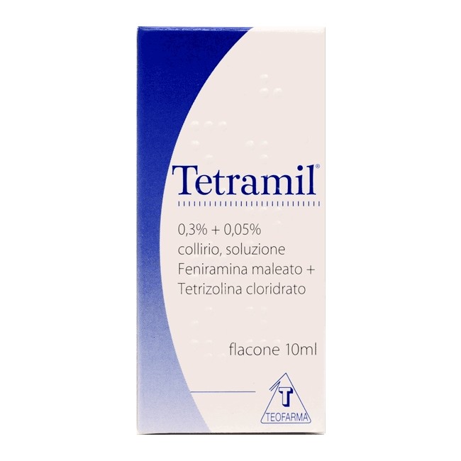 Teofarma Tetramil 0,3%+0,05% Collirio Per Occhi Arrossati Infiammati E Congiuntiviti Allergiche 10ml