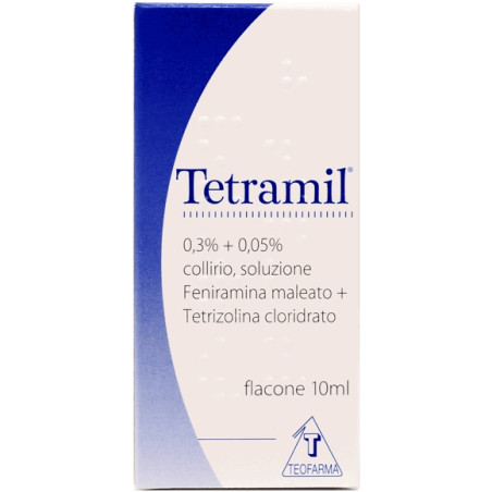 Teofarma Tetramil 0,3%+0,05% Collirio Per Occhi Arrossati Infiammati E Congiuntiviti Allergiche 10ml