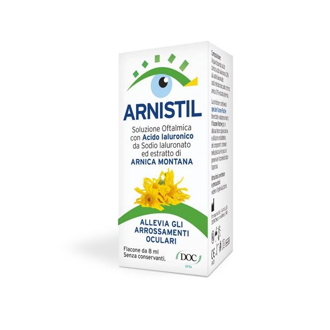 ARNISTIL SOLUZIONE OFTALMICA ACIDO IALURONICO 0,2% + ESTRATTO DI ARNICA MONTANA 0,1% FLACONE 8 ML