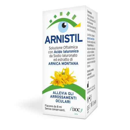 ARNISTIL SOLUZIONE OFTALMICA ACIDO IALURONICO 0,2% + ESTRATTO DI ARNICA MONTANA 0,1% FLACONE 8 ML