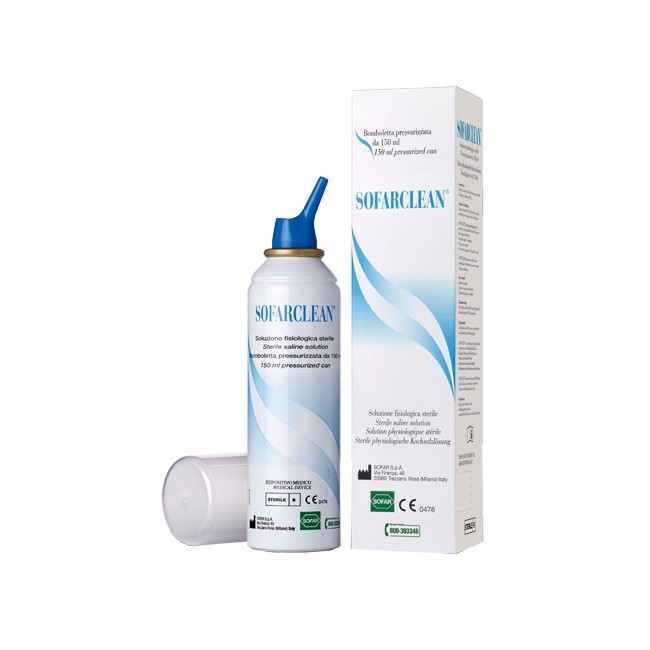 SOLUZIONE FISIOLOGICA SOFARCLEAN 150ML IN BOMBOLETTA PRESSURIZZATA