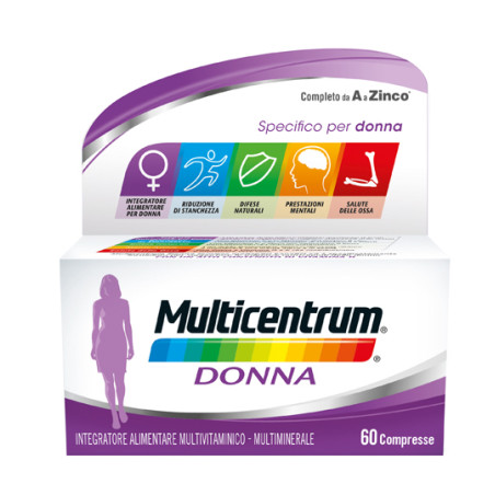 Confezione da 60 compresse di Multicentrum Donna multivitaminico multiminerale