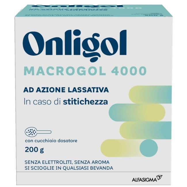 ONLIGOL MACROGOL 4000 200 G CON CUCCHIAINO DOSATORE SENZA ZUCCHERO