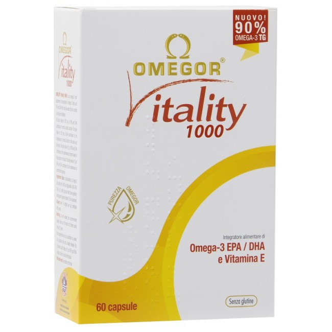 Omegor Vitality 1000 Integratore Di Omega 3 EPA DHA 60 Capsule