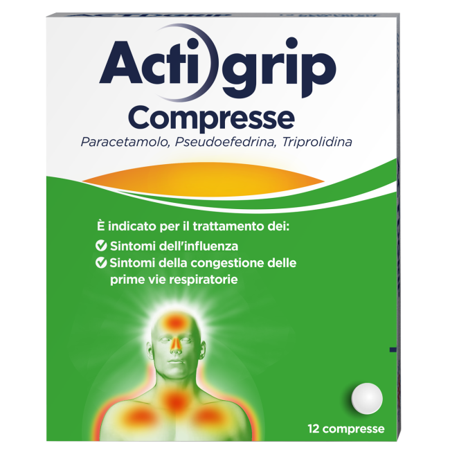 ACTIGRIP*12CPR 2,5+60+500MG