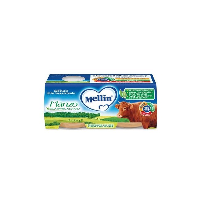 MELLIN OMOGENEIZZATO MANZO 2 X 80 G