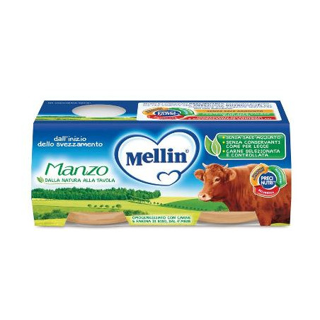 MELLIN OMOGENEIZZATO MANZO 2 X 80 G