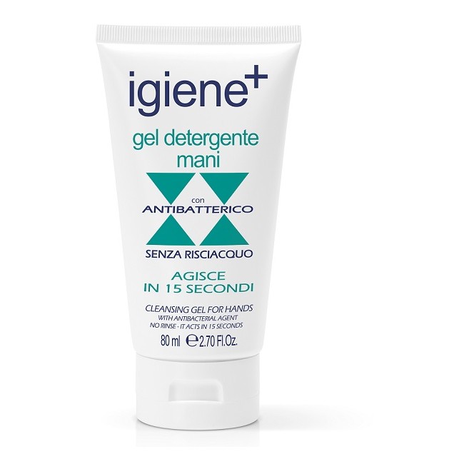 IGIENE+ GEL DETERGENTE MANI ANTIBATTERICO SENZA RISCIACQUO 80 ML