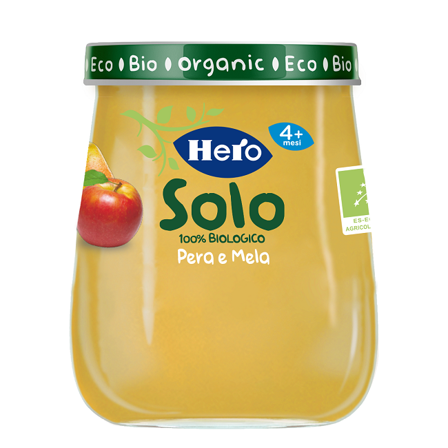 HERO SOLO OMOGENEIZZATO PERA MELA 100% BIO 120 G