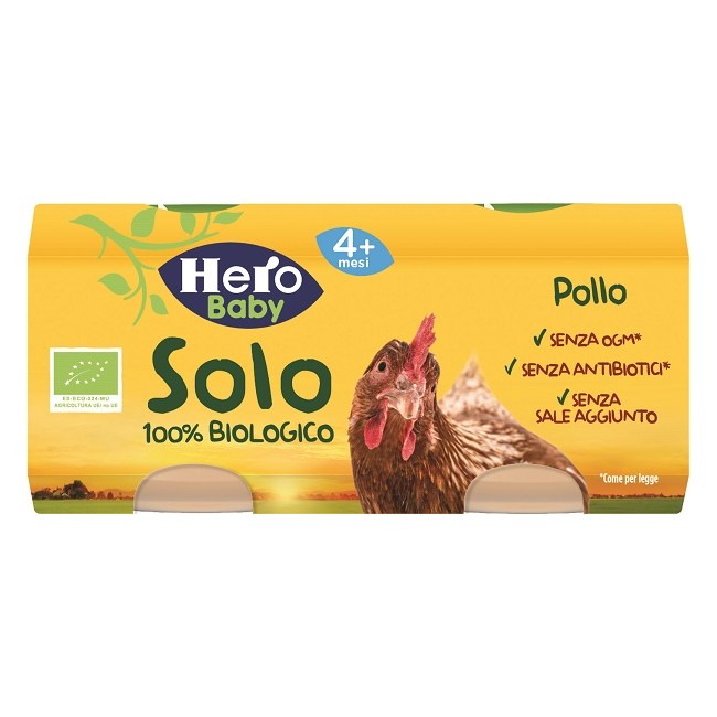 HERO SOLO OMOGENEIZZATO POLLO 100% BIO 2X80G