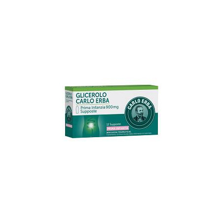 Carlo Erba Glicerolo Prima Infanzia 900mg Lassativo 12 Supposte