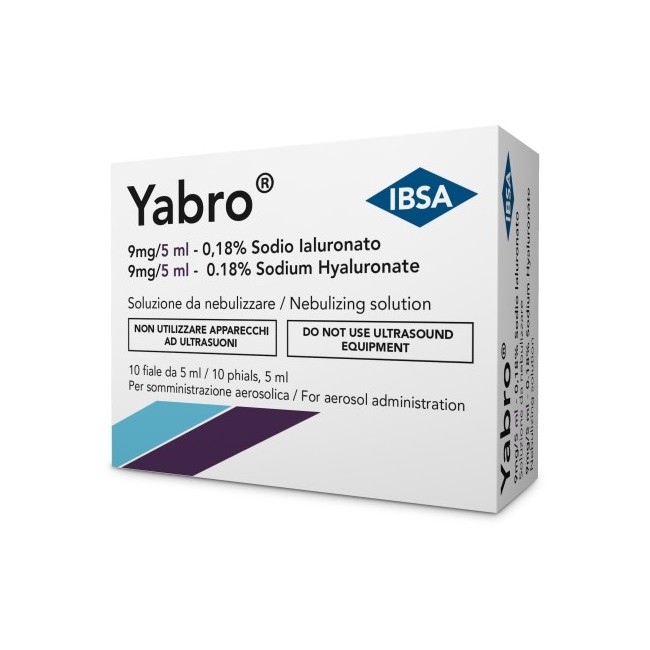 YABRO AEROSOL SODIO IALURONATO 0,18% SOLUZIONE DA NEBULIZZARE 10 FIALE DA 5 ML