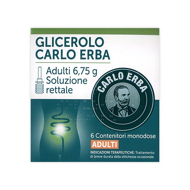 Carlo Erba Glicerolo Adulti 6,75g Soluzione Rettale 6 Contenitori Monodose