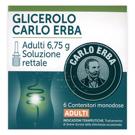 Carlo Erba Glicerolo Adulti 6,75g Soluzione Rettale 6 Contenitori Monodose