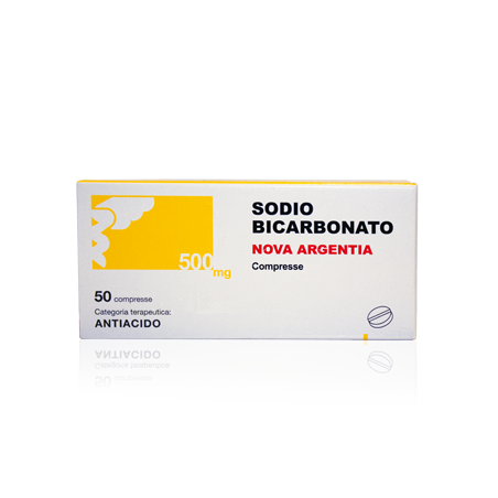 Nova Argentia Sodio Bicarbonato 500mg Per Acidità Di Stomaco 50 Compresse