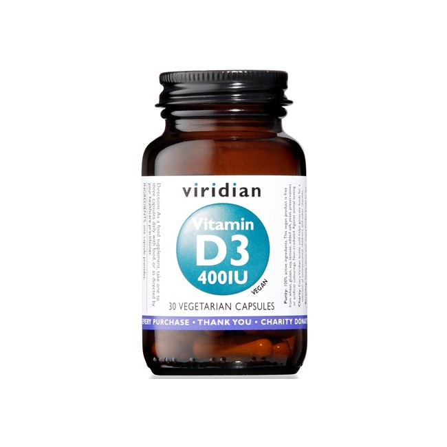 VIRIDIAN VITAMIN D3 400IU 30CPS