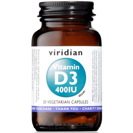 VIRIDIAN VITAMIN D3 400IU 30CPS