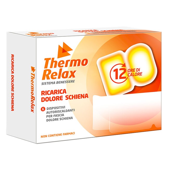 THERMORELAX RICARICA PER FASCIA DOLORE LOMBARE 6 DISPOSITIVI AUTORISCALDANTI