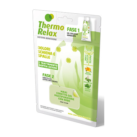 THERMO RELAX FITO GEL DOLORI SCHIENA E SPALLE FASE 2 MAXI CEROTTO GEL MULTIFUNZIONALE CON ERBE 1 PEZZO