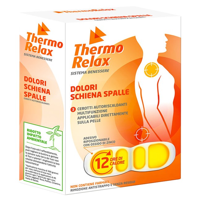 THERMORELAX CEROTTO AUTORISCALDANTE DOLORE SCHIENA/SPALLE 3 PEZZI