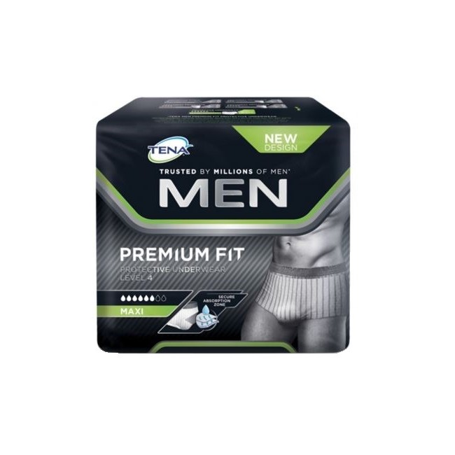 MUTANDINA ASSORBENTE MASCHILE TENA MEN PREMIUM FIT LIVELLO 4 S/M 10 PEZZI