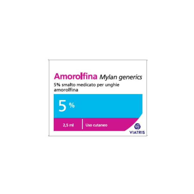 Amorolfina Mylan 5% Smalto Medicato Per Unghie 2,5ml