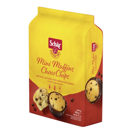 SCHAR MINI MUFFIN CHOCO CHIPS SENZA LATTOSIO 6 MONOPORZIONI DA 40 G