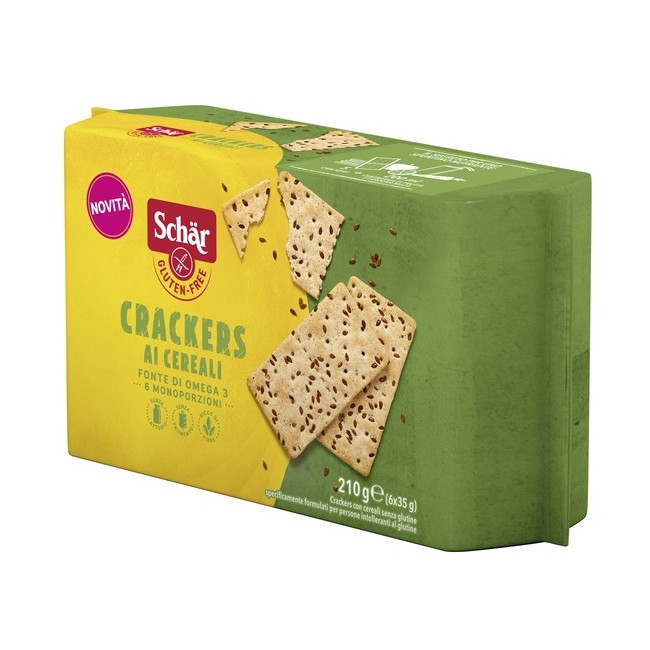 SCHAR CRACKERS CEREALI SENZA LATTOSIO 6 MONOPORZIONI DA 35 G