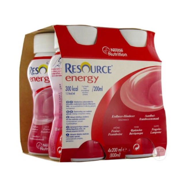 RESOURCE ENERGY FRAGOLA/LAMPONE 4 BOTTIGLIE 200 ML