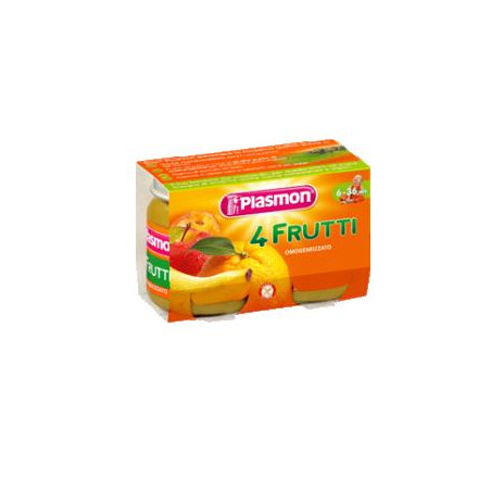 PLASMON OMOGENEIZZATO 4 FRUTTI 2 X 104 G