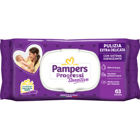 PAMPERS SALVIETTE SENSITIVE ALOE RIC 63 PEZZI