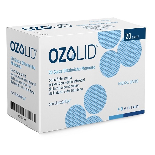 GARZA OZOLID OFTALMICA TNT CON OLIO OZONIZZATO IN FOSFOLIPIDI LIPOZONEYE 20 PEZZI