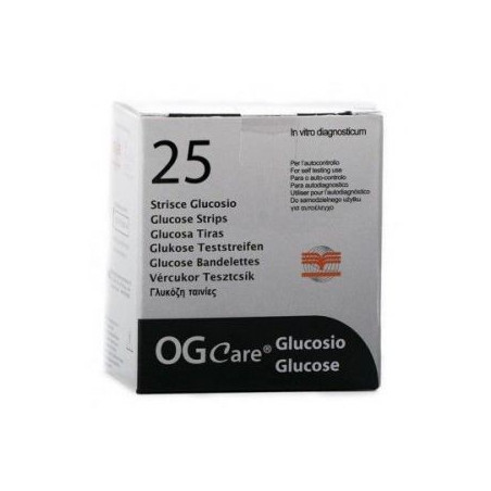 STRISCE MISURAZIONE GLICEMIA OGCARE 25 PEZZI