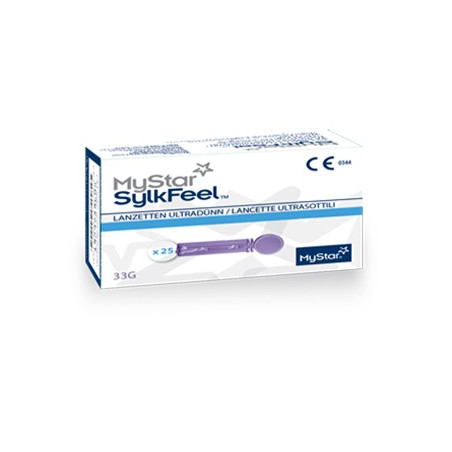 LANCETTE PUNGIDITO MYSTAR SYLKFEEL LANCETS 33 GAUGE 50 PEZZI