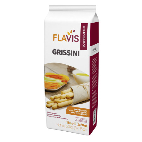 FLAVIS GRISSINI APROTEICI 3 PORZIONI DA 50 G