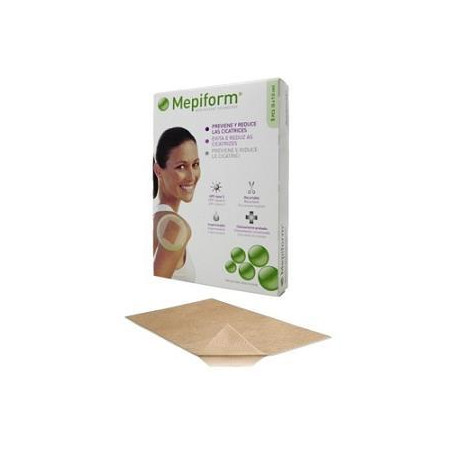 MEDICAZIONE MEPIFORM ATRAUMATICA PER CICATRICI E CHELOIDI NON STERILE 4X30CM 5 PEZZI