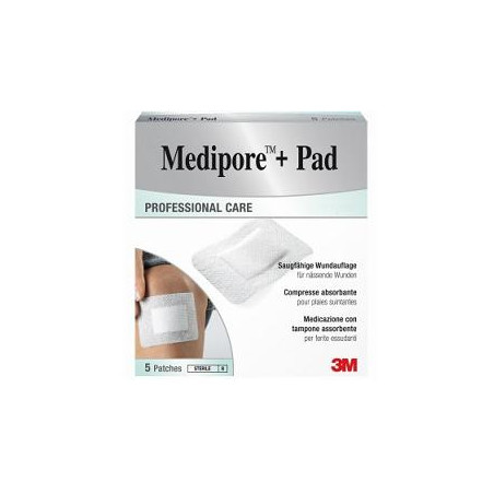 MEDICAZIONE MEDIPORE+PAD 5X7,2CM 5PEZZI