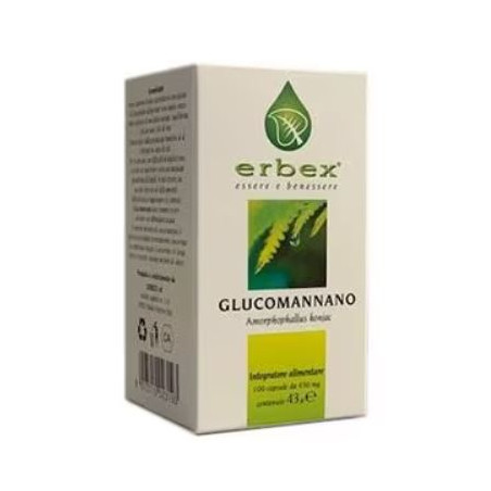 Erbex Glucomannano Integratore Alimentare 100 Capsule 430mg