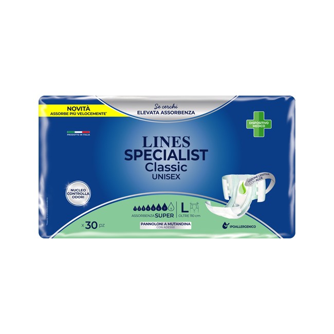 PANNOLONE A MUTANDA LINES SPECIALIST CLASSIC SUPER MG 30 PEZZI