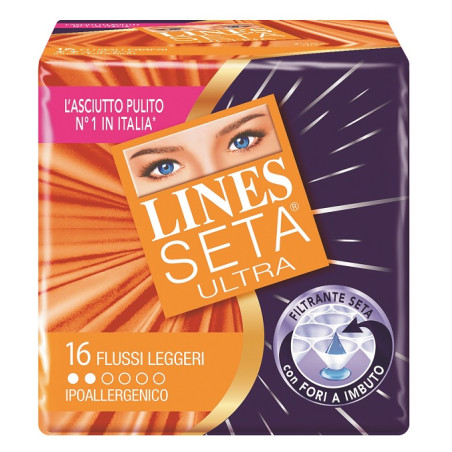 ASSORBENTE LINES SETA ULTRA LEGGERO 16 PEZZI