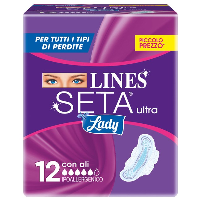 LINES SETA ULTRA LADY CON ALI 12 PEZZI