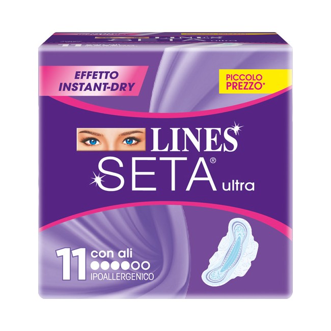 LINES SETA ULTRA ASSORBENTI CON ALI 11 PEZZI