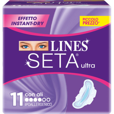 LINES SETA ULTRA ASSORBENTI CON ALI 11 PEZZI