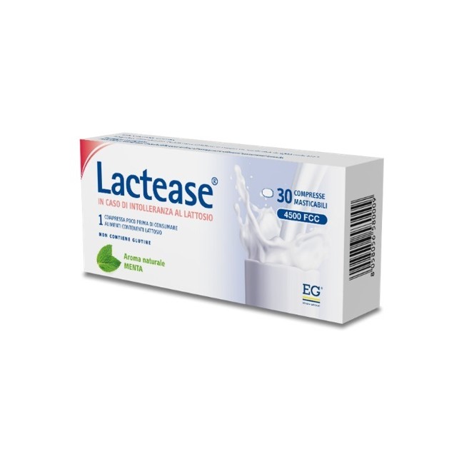 LACTEASE 4500 FCC AROMA MENTA 30 COMPRESSE MASTICABILI