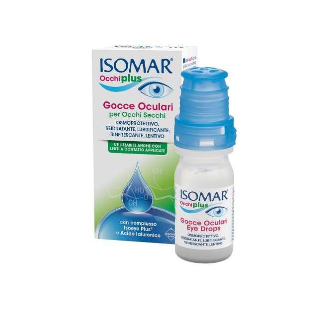 ISOMAR OCCHI PLUS GOCCE OCULARI PER OCCHI SECCHI ALL'ACIDO IALURONICO 0,25% 10 ML